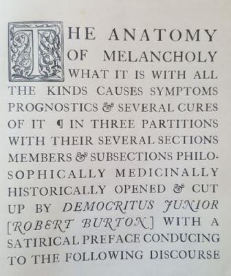 Image result for robert burton anatomy of melancholy