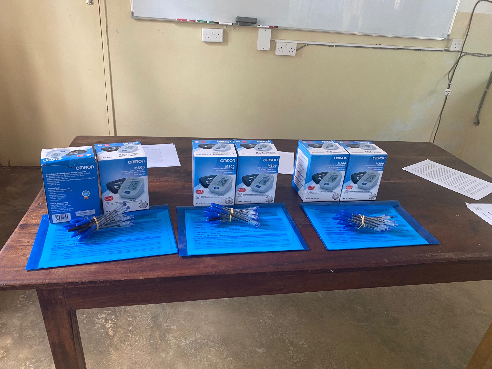 Equipment used for blood pressure monitoring in Malawi