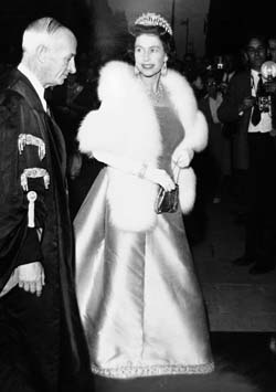 Her Majesty Queen Elizabeth II visiting the College in 1966.