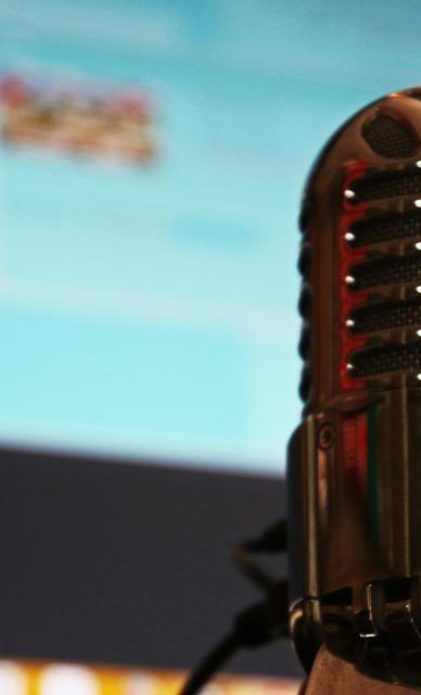 microphone with screen
