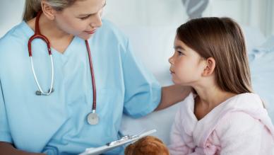 Doctor with child patient