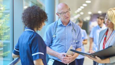 Senior nurse and two consultants