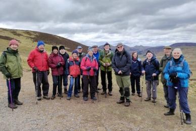 Group of people on a hill