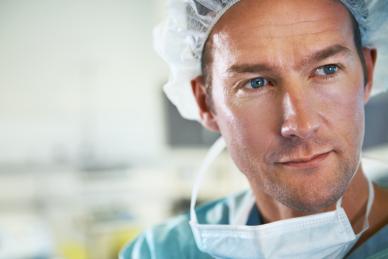 Doctor with mask on