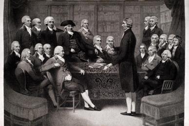 The inaugural meeting of the Medical Society of London