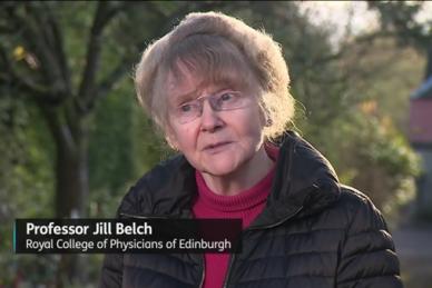 woman speaking in park