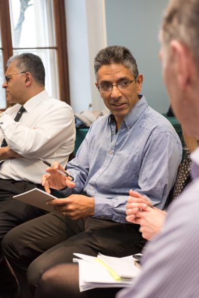 People discussing in a meeting