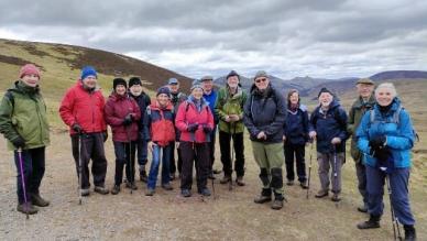 Group of people on a hill